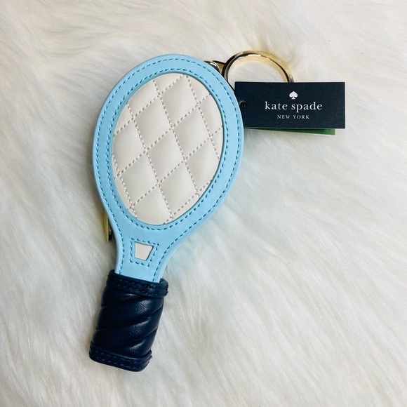 KATE SPADE GRAND SLAM SMALL 3D TENNIS RACQUET COIN PURSE KF500 New - Picture 3 of 4
